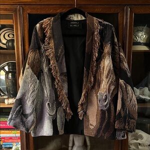 Artistic Tapestry Horse Print Jacket